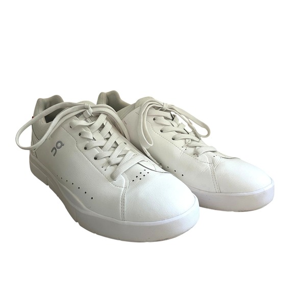 On Shoes - On The Roger Women 9 All White Advantage Low Top Tennis shoes Athleisure Comfort